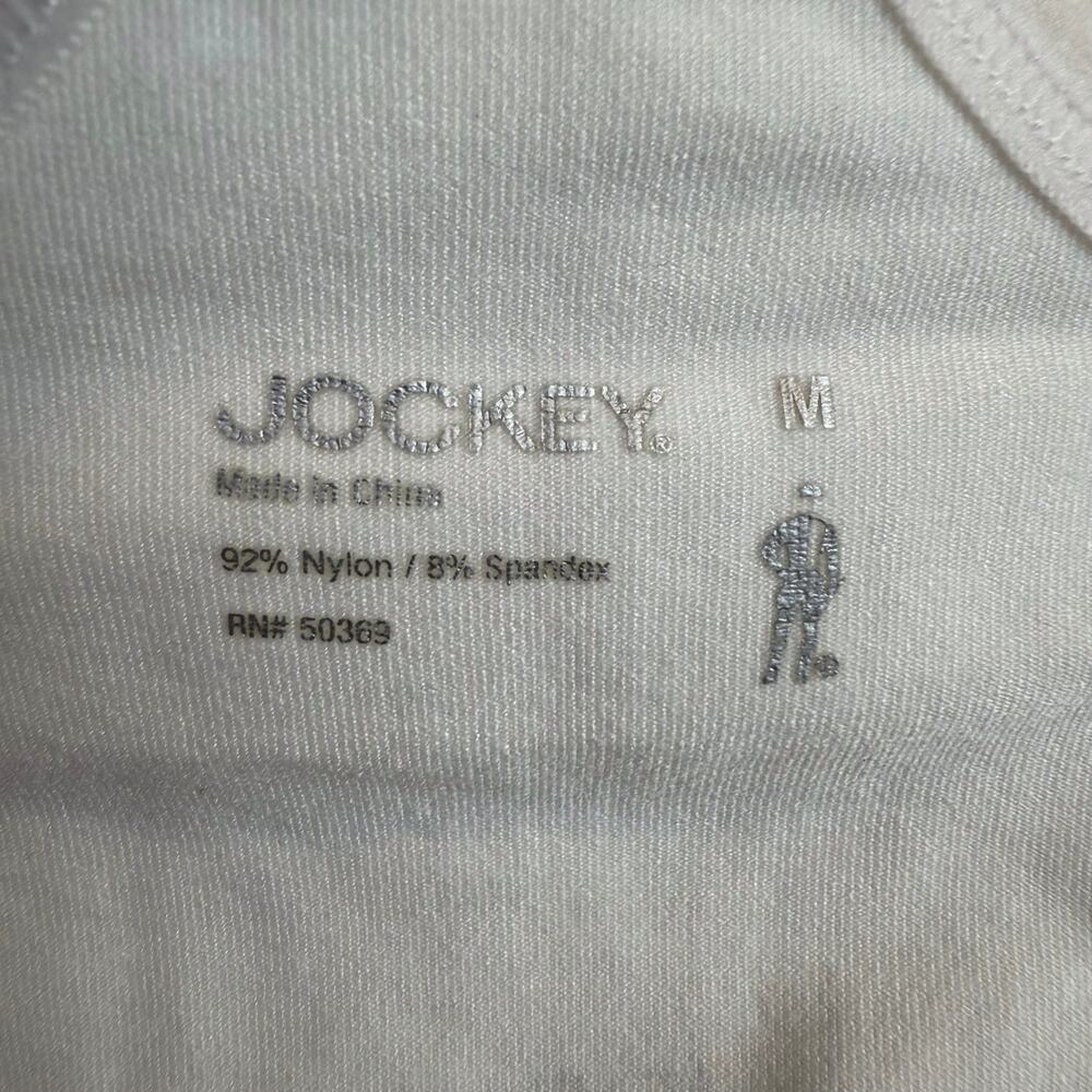 Women's White Jockey Racerback Sports Bra Molded Cup Adjustable Straps Medium - Picture 13 of 16